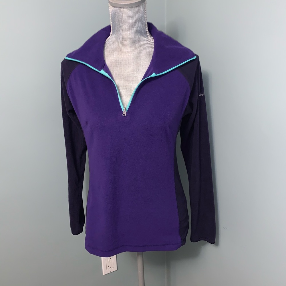 COLUMBIA women’s size small 1/4 zip pullover fleece sweatshirt long sleee